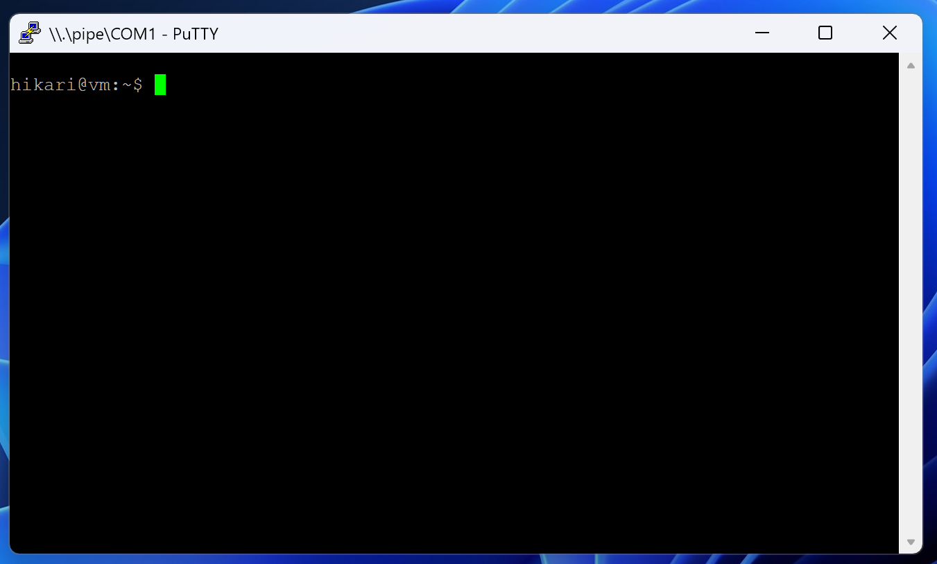 從 PuTTY 連線到 Hyper-V 上 Ubuntu 的序列埠